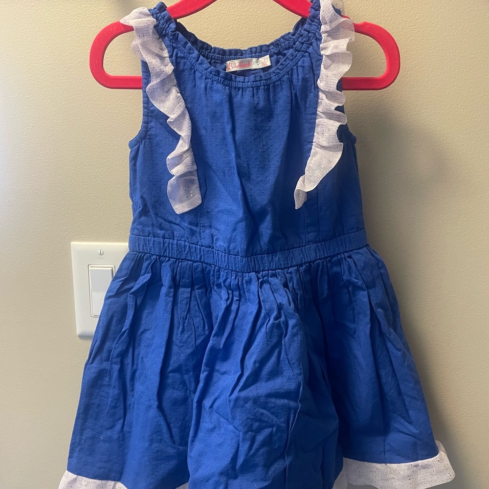 Billieblush Blue Dress with White Ruffles